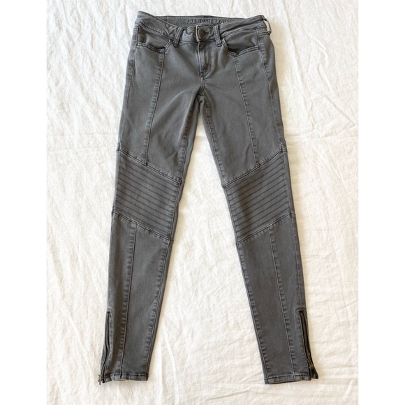 American Eagle Grey Moto Jegging - Picture 7 of 10